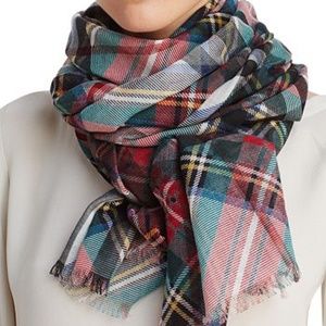 NWT Burberry Modern Stewart Gauze Scarf